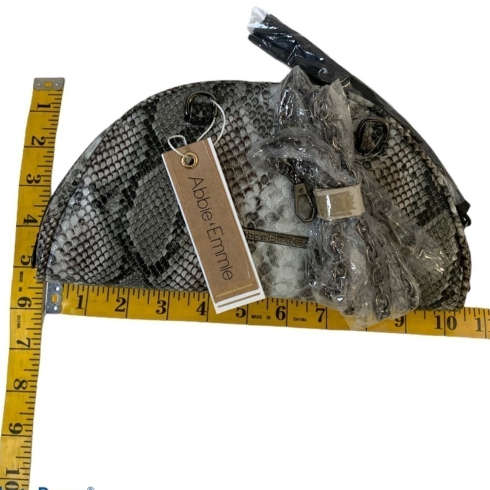 Abbie & Emmie Crossbody Animal print Snakeskin Bag Convertible Clutch Multicolor - Picture 4 of 9